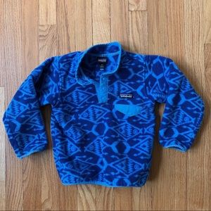 Patagonia Synchilla fleece SnapT Ikat Fish Blue 4T